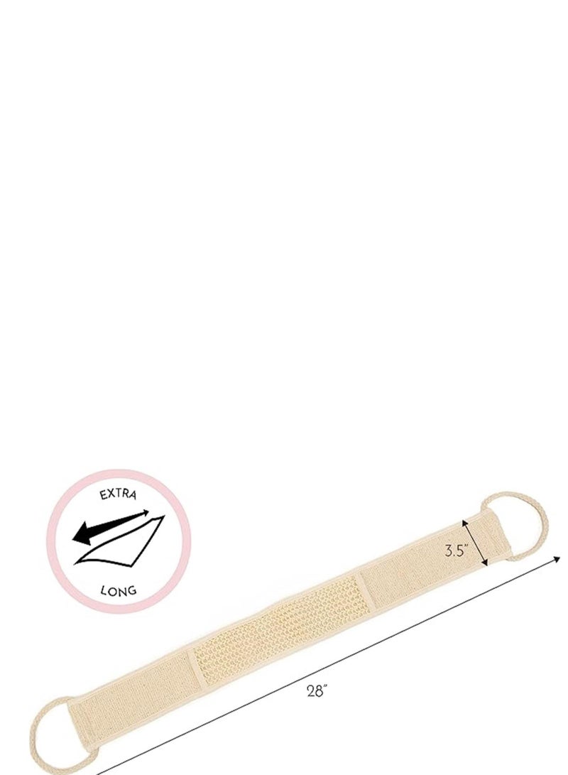 Dual Textured Exfoliating Back Scrubber for Shower, Body Exfoliator with Handles, Back Scratcher, 28 in x 3.5 in - Image 5