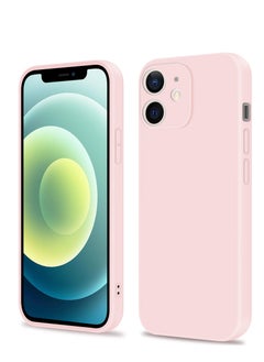 INFOSUN INFOSUN Compatible with apple iPhone 12 Pro Full Coverage for Protective Case, Ultra Slim Soft Silicone Gel TPU Cover, Matte Surface Ultra-Thin Case, for iPhone 12 Pro (Pink)  - Image 1