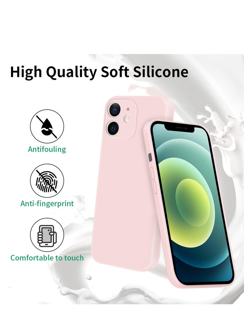 INFOSUN Compatible with apple iPhone 12 Pro Full Coverage for Protective Case, Ultra Slim Soft Silicone Gel TPU Cover, Matte Surface Ultra-Thin Case, for iPhone 12 Pro (Pink) - Image 3