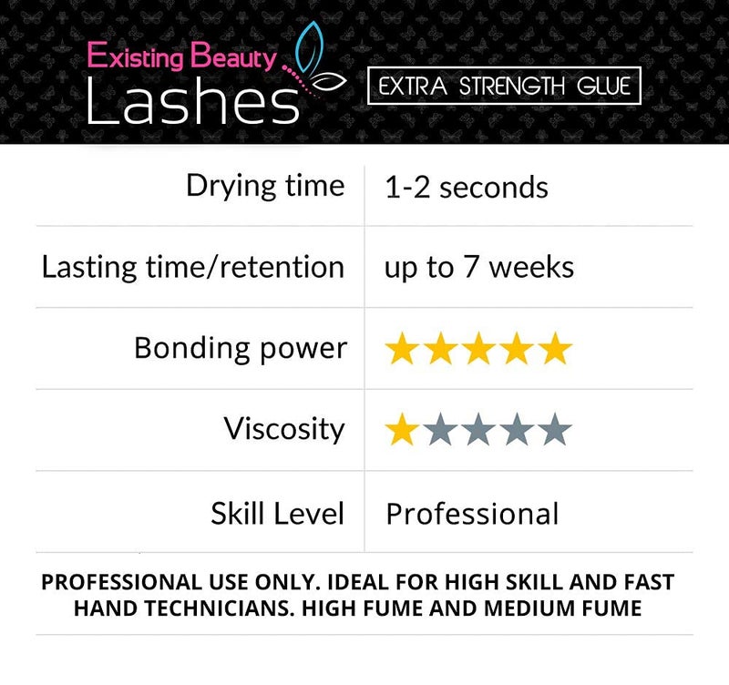 Existing Beauty غراء تمديد الرموش قوي جدًا غراء محترف لتمديد الرموش - يجف في 1-2 ثانية مع احتفاظ لمدة 6-7 أسابيع من إكستينغ بيوتي لاشز 5 مل - Image 4