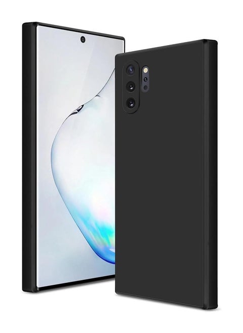 Samsung Galaxy Note 10 Plus Case | Soft Silicone Gel Rubber Cover | Shockproof with Matte Finish | Inner Fabric Lining & Camera Protection | Anti-Scratch & Lightweight (Black)
