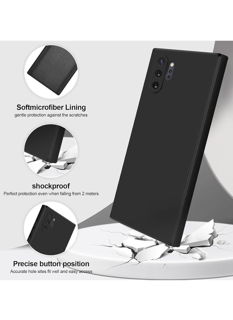 TIGER - Samsung Galaxy Note 10 Plus Case | Soft Silicone Gel Rubber Cover | Shockproof with Matte Finish | Inner Fabric Lining & Camera Protection | Anti-Scratch & Lightweight (Black) - Image 1