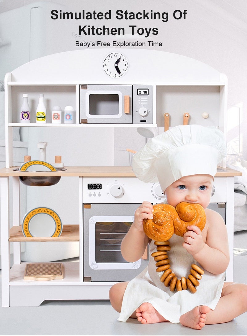 MaBaby Wooden Pretend Play Kitchen Toy Set Educational, Durable & Eco-Friendly for Endless Imaginative Play - Image 2