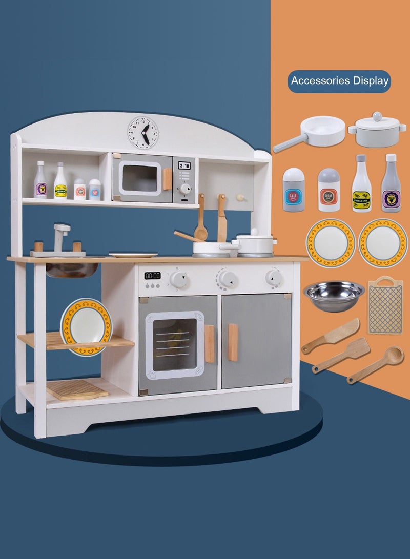 MaBaby Wooden Pretend Play Kitchen Toy Set Educational, Durable & Eco-Friendly for Endless Imaginative Play - Image 4