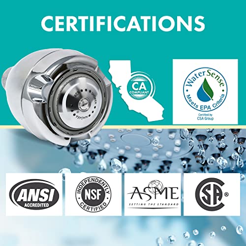 Niagara Conservation N2915CH Earth Spa 3-Spray with 1.5 GPM 2.7-in. Wall Mount Adjustable Fixed Shower Head in Chrome, 1-Pack | Bathroom Shower Head Sprayer with Pressure Compensation Technology - Image 3
