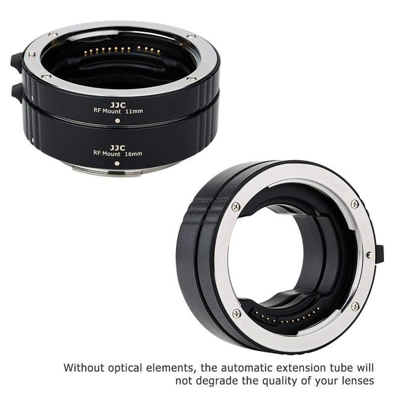 JJC مجموعة حلقات تمديد ماكرو بتركيز تلقائي JJC RF Mount لكاميرات كانون EOS R R1 R3 R5 Mark II R6 Mark III II R7 R8 R10 R50 RP R100 بدون مرآة وعدسات كانون RF Mount لتصوير الماكرو - Image 3