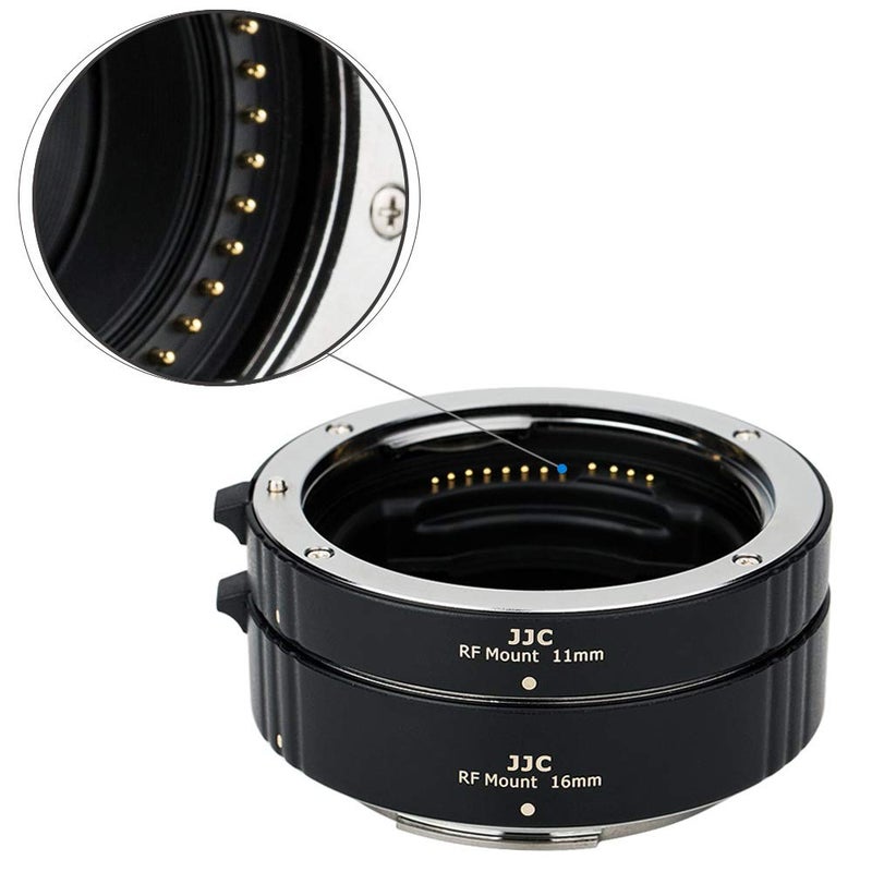 JJC مجموعة حلقات تمديد ماكرو بتركيز تلقائي JJC RF Mount لكاميرات كانون EOS R R1 R3 R5 Mark II R6 Mark III II R7 R8 R10 R50 RP R100 بدون مرآة وعدسات كانون RF Mount لتصوير الماكرو - Image 4