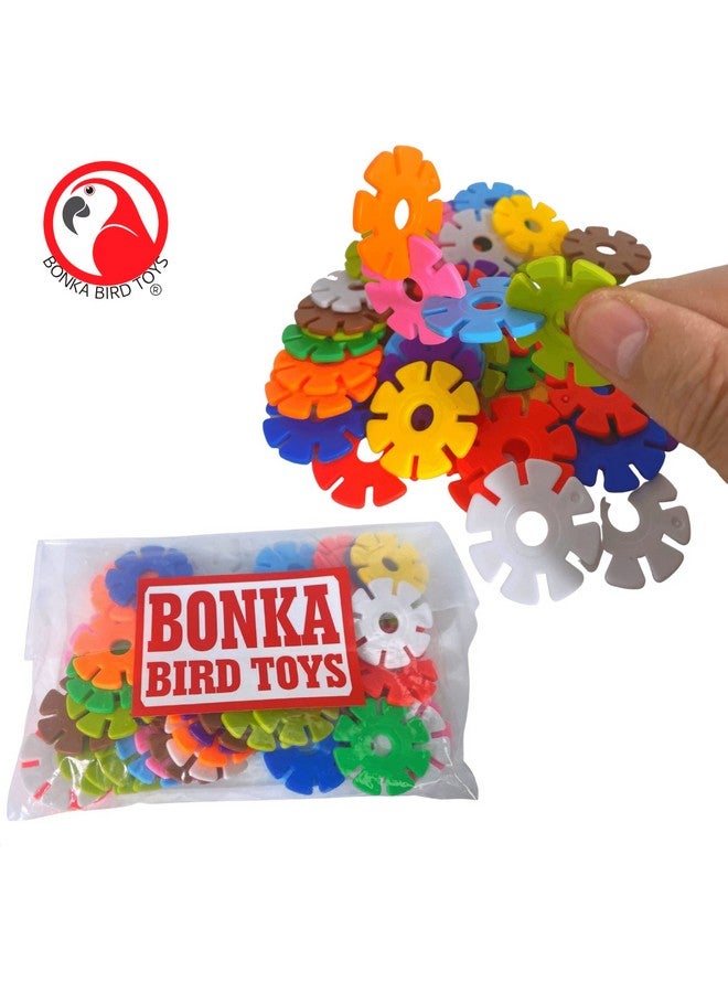 Bonka Bird Toys Bonka Bird Toys 3839 Round Snowflakes Bird Toys, Pack 50, 1" Diameter - Image 3