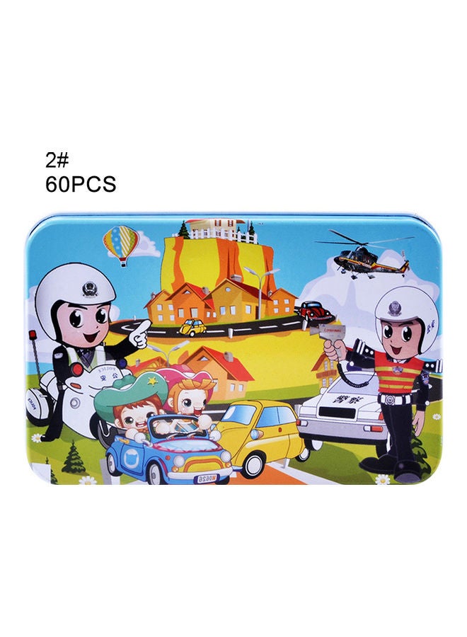 60-Piece Wooden Puzzle Set