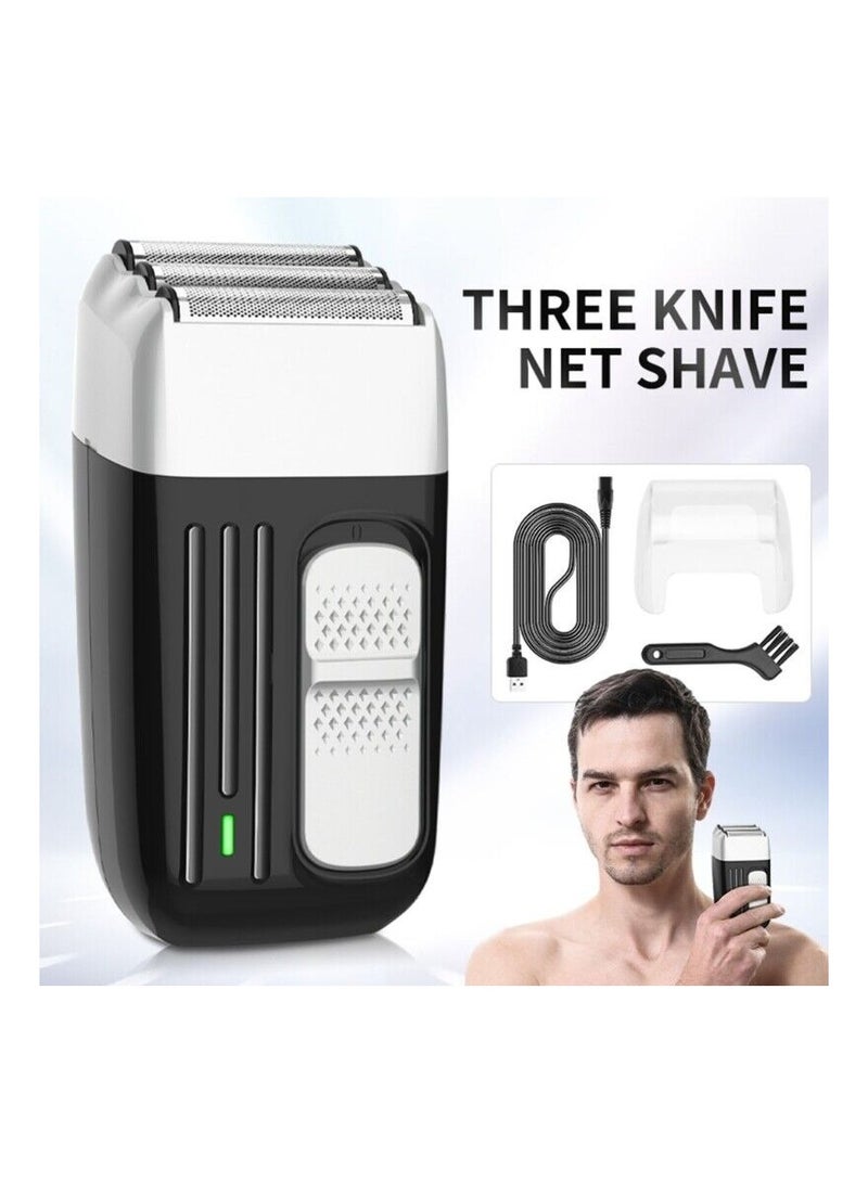 Generic Electric Foil Shaver Men's Beard Razor Multi-Purpose Shaver USB Rechargeable for Men's Beard Shaving & Hair Trimming  - Image 3