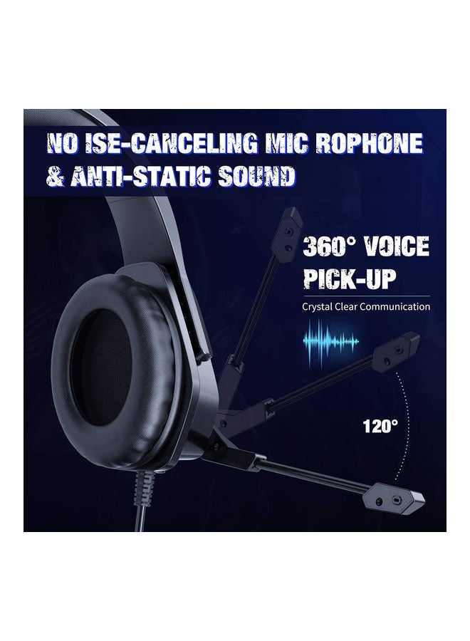 NIBEMINENT Onikuma X4 Gaming Headset with Mic and Noise Cancellation Headphone LED Light  - Image 3