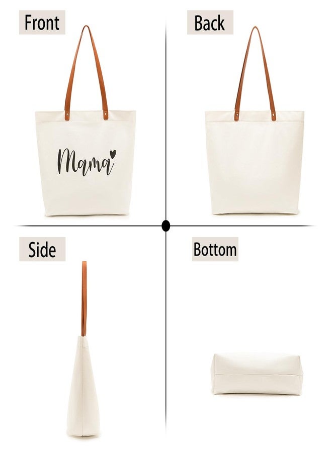 Lamyba New Mom Gifts, Mama Bag Tote for Hospital or Baby Shower, Pregnancy Gifts, White - Image 3