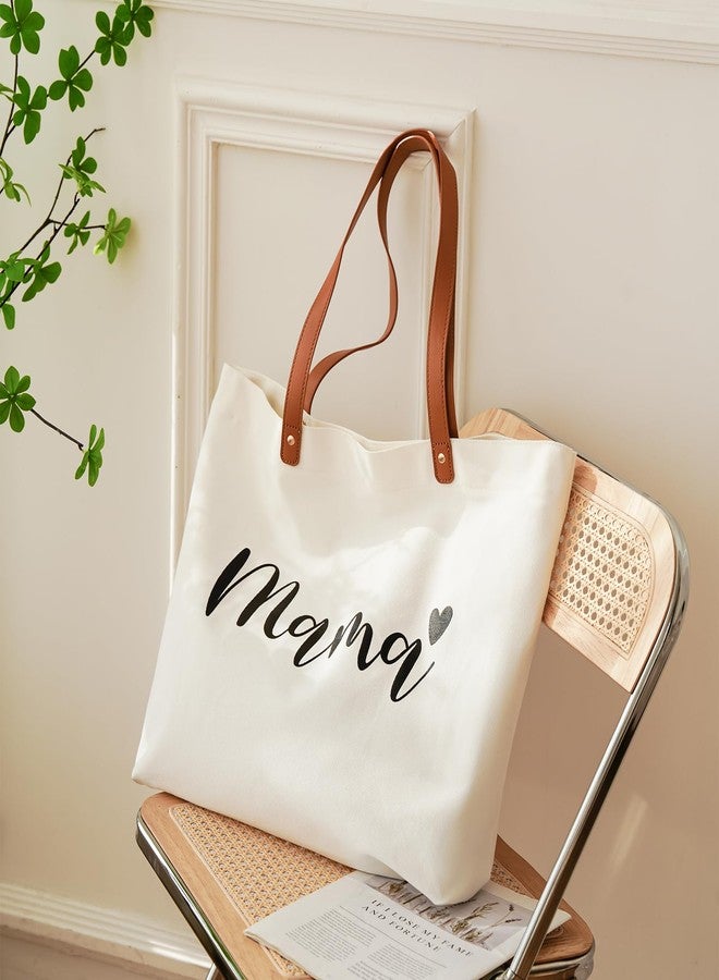 Lamyba New Mom Gifts, Mama Bag Tote for Hospital or Baby Shower, Pregnancy Gifts, White - Image 5