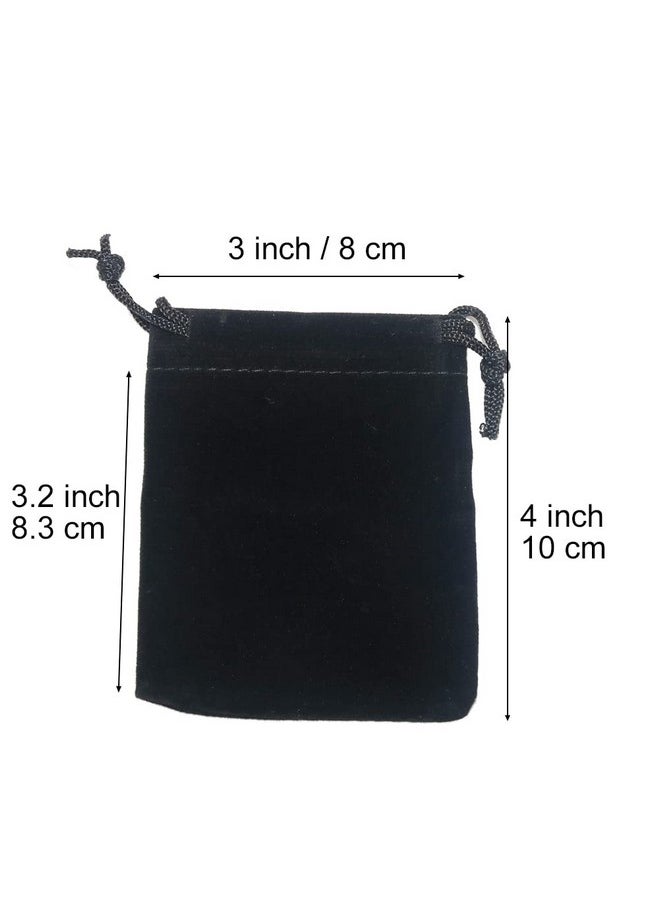 HRX Package HRX Package Little Velvet Drawstring Pouches, 20pcs Cloth Bags for Jewelry - Small (2.8 X 3.6 inches, Black)  - Image 3