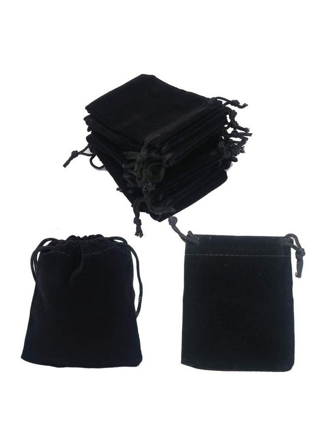 HRX Package HRX Package Little Velvet Drawstring Pouches, 20pcs Cloth Bags for Jewelry - Small (2.8 X 3.6 inches, Black)  - Image 2