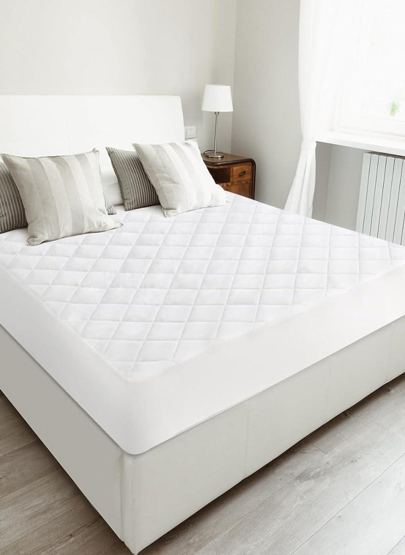 REDTOMMY Extra Deep Quilted Mattress Bed Protector Topper Fitted Cover 200X200+35cm - Image 1
