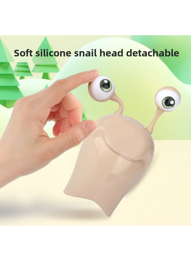 Children's Electric Toys Sound And Light Nod Small Snail Universal Automatic Obstacle Avoidance Projection Baby Children's Toys Wholesale-Color:Pointed Snail -Specifications:Charger + Rechargeable Battery + Screwdriver  - Image 5