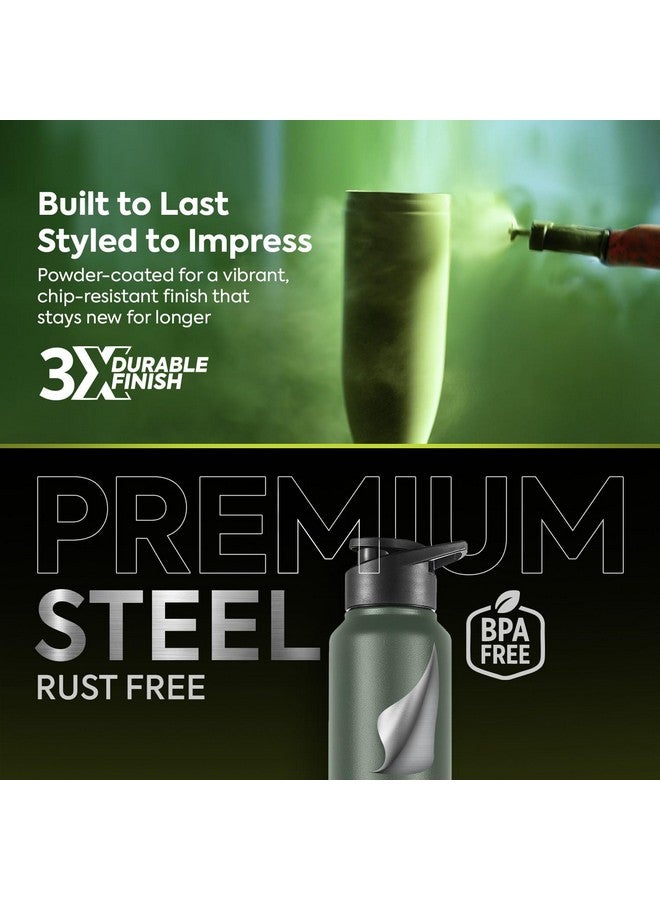 PEXPO Chromo ISI Certified Stainless Steel Sports/Fridge Sipper Water Bottle, 750ml, Military Green Pack of 2 | BPA Free | Water Bottle for Office, Gym, School, Yoga, Trekking, Men, Women and Kids - Image 3
