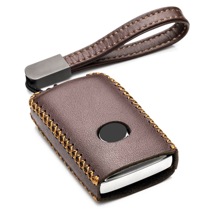Vitodeco Leather Remote Key Case Cover Protector Comaptible with Mazda 3 Mazda 6 CX5 CX50 CX3 CX30 CX9 CX90 CX70 4Button Brown