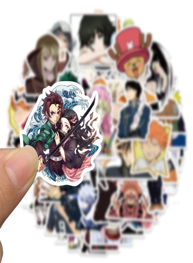 MINRAIN 100PCS Japanese Anime Mixed Funny Cartoon Waterproof Sticker for Water Bottles Cartoon Characters Stickers for Kids, Toddlers, Teens, Girls, Adults (Japanese Anime) - Image 3