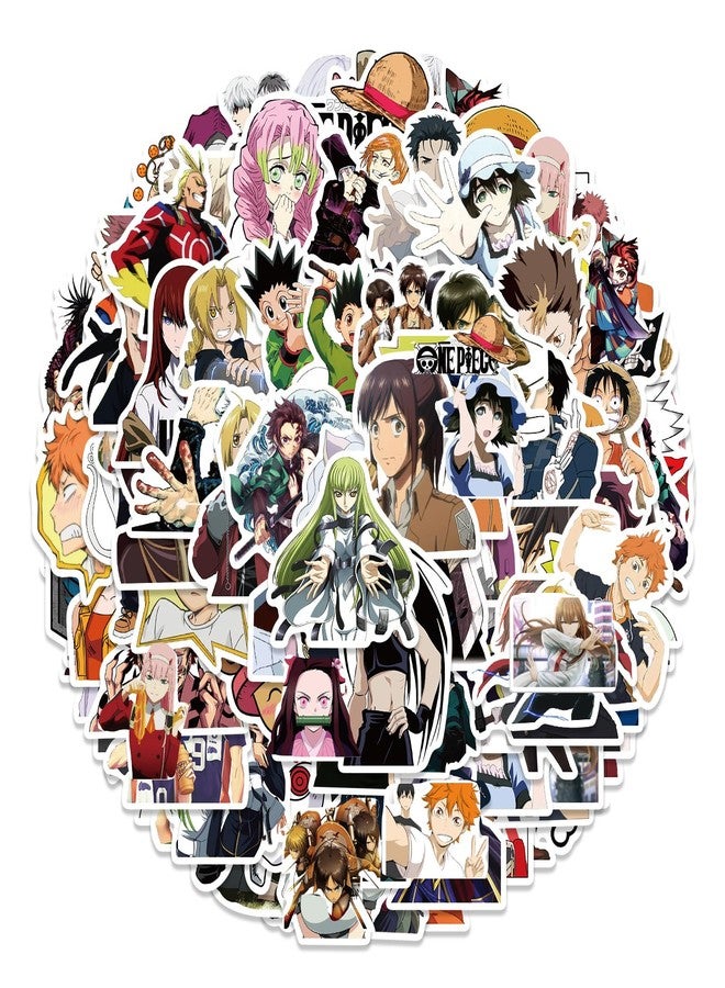 MINRAIN 100PCS Japanese Anime Mixed Funny Cartoon Waterproof Sticker for Water Bottles Cartoon Characters Stickers for Kids, Toddlers, Teens, Girls, Adults (Japanese Anime) - Image 5