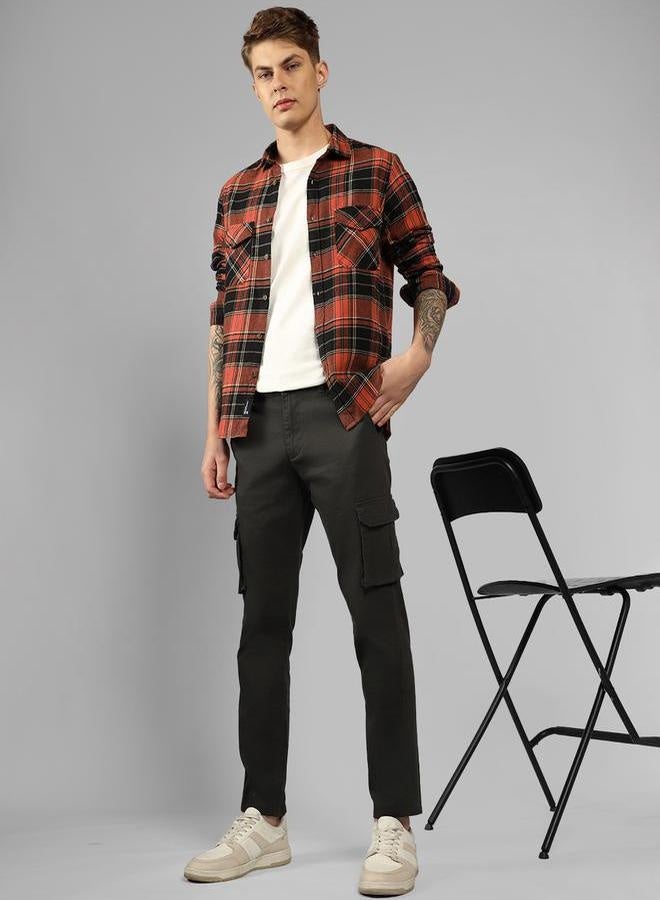 Dennis Lingo Dennis Lingo Checked Relaxed Fit Spread Collar Shirt  - Image 5