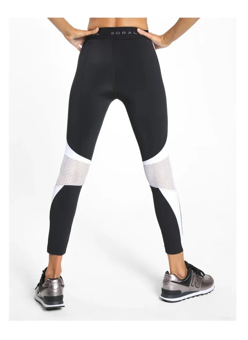 كورال Koral Active Emblem H.R. Cropped Legging-Black/White A2140HE32-L