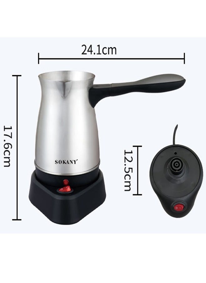 sokany - 500ml Coffee Machine Stainless Steel Greek Turkish Portable Coffee Maker Waterproof Electric Hot Boiled Home Pot - Image 1