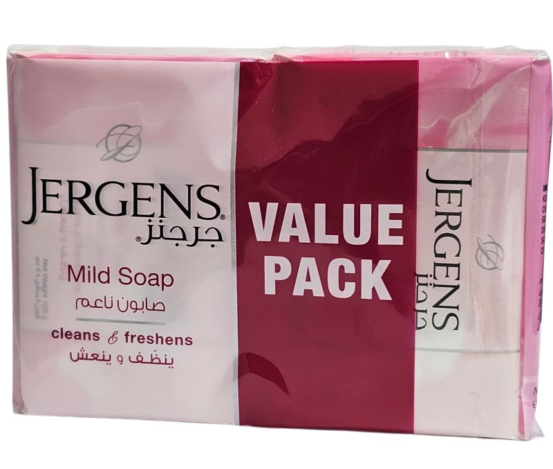 Jergens Soap 125g cleans and refreshes. 4 pieces