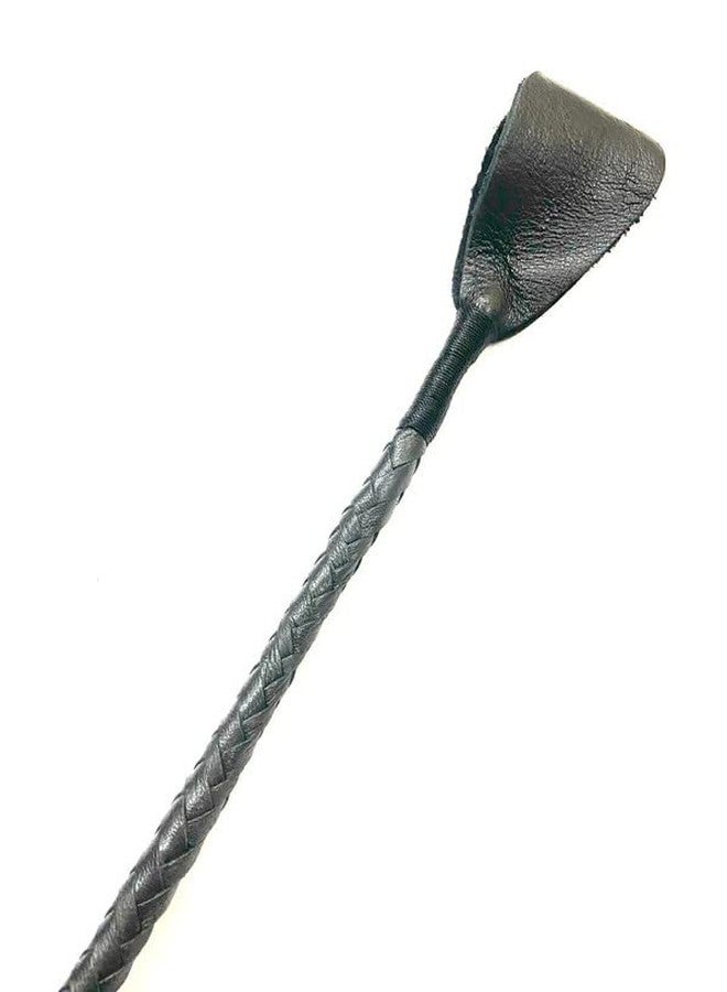 Pets Triangle Leather Braided Riding Crop Unbreakable Stick Toy and Game Whip 27 inches Gray - Image 4