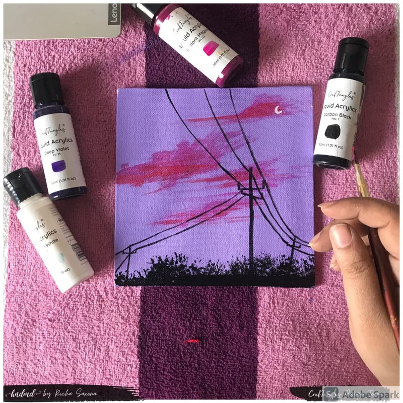 CrafTangles Liquid Acrylics/Acrylic Inks 30 ml - Deep Violet - Image 4