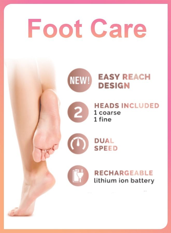 Electric Foot Scrubber Pedi Tool File And Callus Dry Skin Remover With Double Level Pedicure Device For Feet 