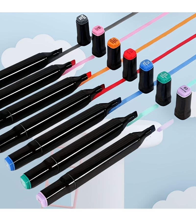 13 Random Colors Dual Tip Art Markers Smooth Broad Tip for Artists - Image 4