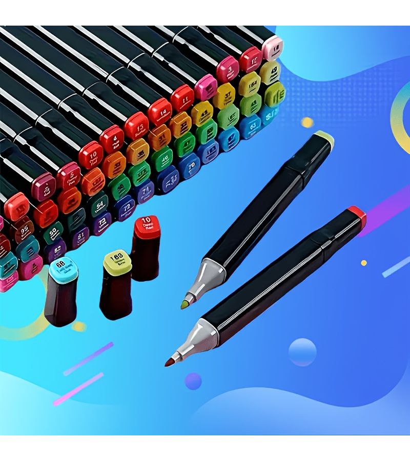 13 Random Colors Dual Tip Art Markers Smooth Broad Tip for Artists - Image 3