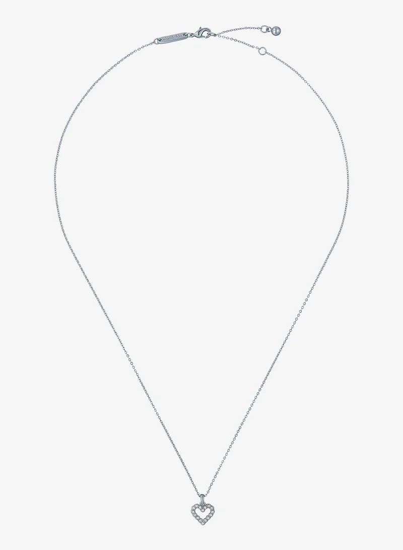 Crystal Halo Heart Pendant Necklace