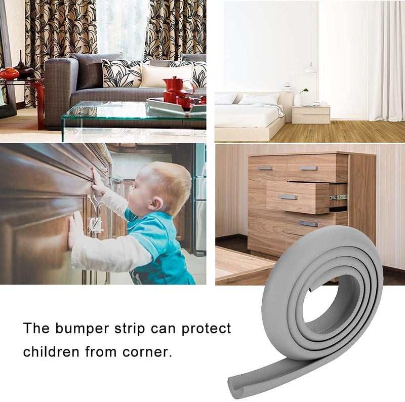 SHIDHMI Soft Baby Proofing Corner Guards & Edge Protectors-Pre-Taped Table Corner Protector,Child Safety for Babies,Toddles,Kids Corner Covers Furniture,Table,Desk (Proofing Guards Strip A, Grey) - Image 5
