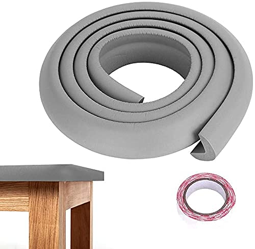 SHIDHMI Soft Baby Proofing Corner Guards & Edge Protectors-Pre-Taped Table Corner Protector,Child Safety for Babies,Toddles,Kids Corner Covers Furniture,Table,Desk (Proofing Guards Strip A, Grey) - Image 2