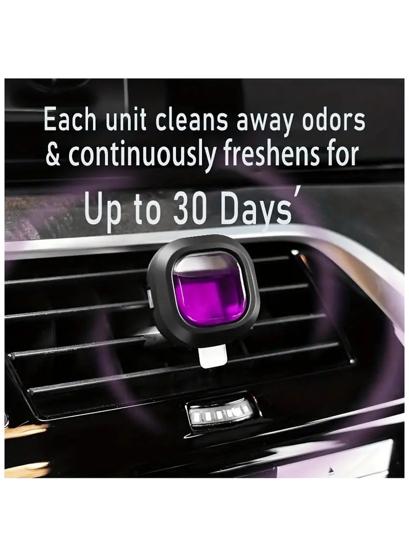 JINLI 30-Day Long-Lasting Car Air Freshener Vent Clip - Essential Oil Scented Odor Eliminator, 0.14 oz Each, Non-Toxic Fragrance Source for Fresh Car Smell - Image 3