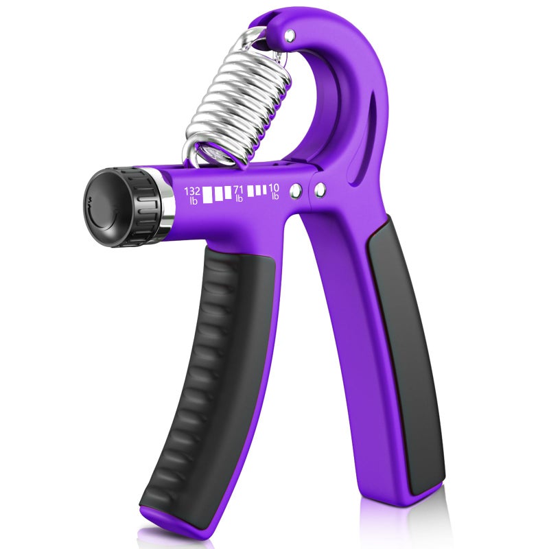 FitBeast Grip Strengthener Forearm Strengthener, Adjustable Hand Grip for Strength Training & Rehabilitation, 10-132 lbs Resistance, Ideal for Athletes and Physical Therapy (1 Piece Purple) - Image 1
