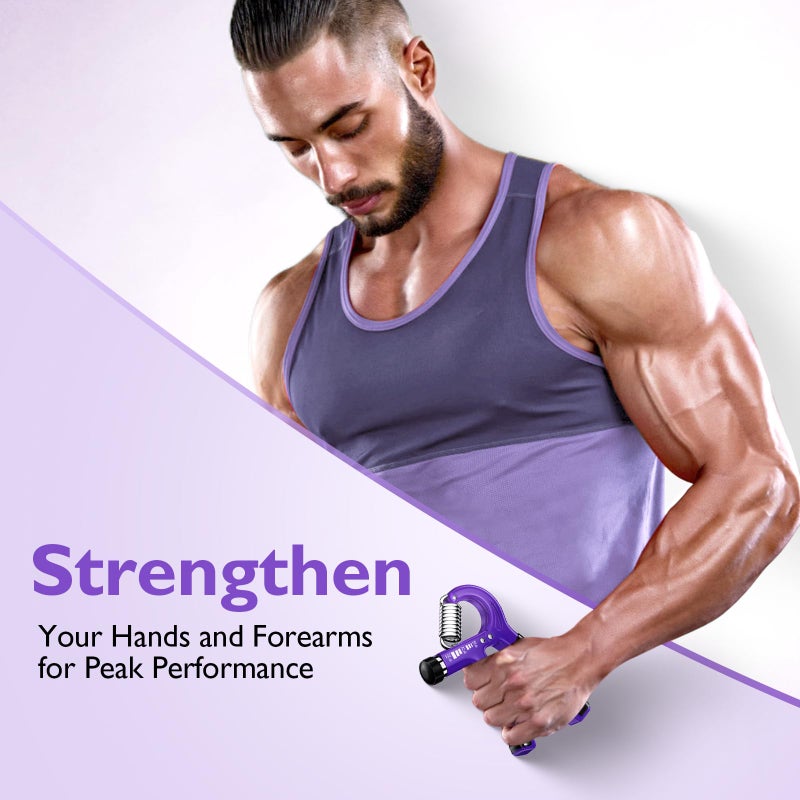 FitBeast Grip Strengthener Forearm Strengthener, Adjustable Hand Grip for Strength Training & Rehabilitation, 10-132 lbs Resistance, Ideal for Athletes and Physical Therapy (1 Piece Purple) - Image 4