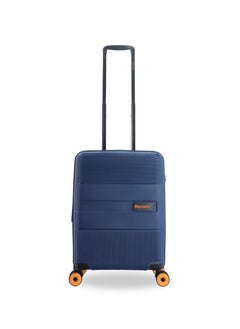 Discovery Discovery Trails Carry-On Small Cabin PP Hardside Luggage Navy, Durable Expandable Unbreakable Double Zip Lightweight Travel Bag 4 Double Wheel TSA Lock 21 Inch Suitcase Trolley Bag.  - Image 1