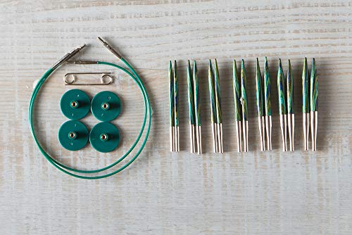 KnitPicks Knit Picks Options 2-3/4" Short Tip Interchangeable Wood Knitting Needle Set (Caspian) - Image 4