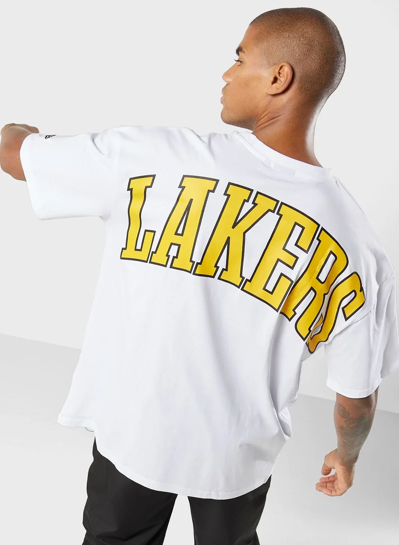 NEW ERA Los Angeles Lakers Infill Logo Oversized T-Shirt