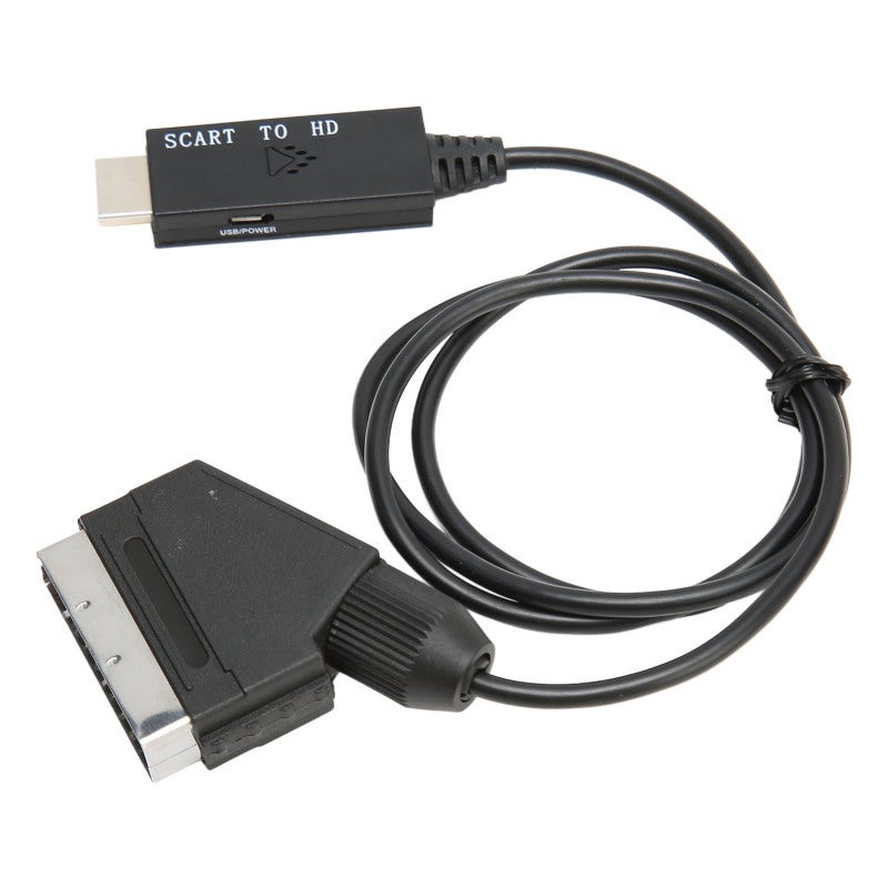 محول سكارت إلى HDMI 1080P 60Hz: تشغيل واستخدام فوري - محول فيديو عالي الدقة يعمل بالطاقة عبر USB لأجهزة VHS وVCR ومشغلات DVD واستخدام التلفاز المنزلي - Image 5