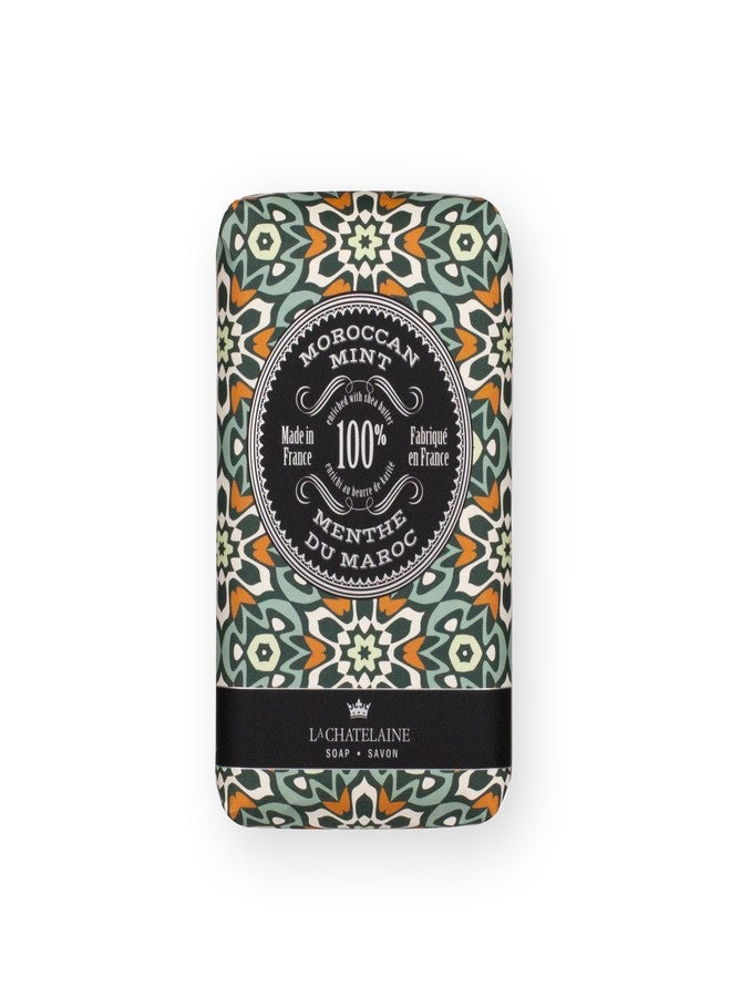 La Chatelaine Luxury Bar Soap Trio Gift Set Tin | Made in France | Natural and Organic | Shea Butter Formula | 3 x 8.8 oz / 250g - Gray Mosaic Soap Trio (Moroccan Mint, Vetiver Cedar, Bourbon Vanilla) - Image 3