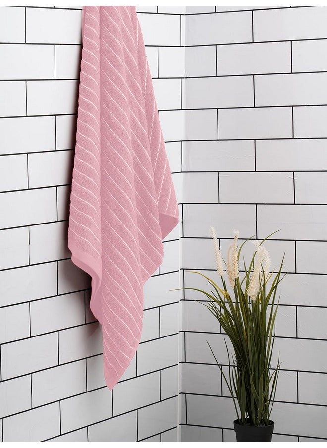Welspun - Welspun 2-in-1 100% Cotton Bath Towel-Parfait Pink - Image 1