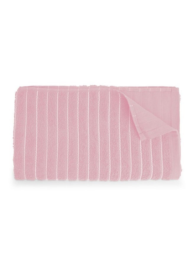 Welspun - Welspun 2-in-1 100% Cotton Bath Towel-Parfait Pink - Image 1