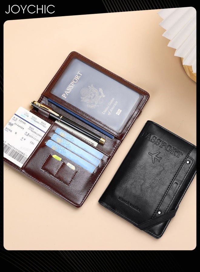 Joychic غطاء جواز سفر متعدد الوظائف للسفر التجاري واقي مستندات منظم تخزين بطاقات عالي السعة - Image 1