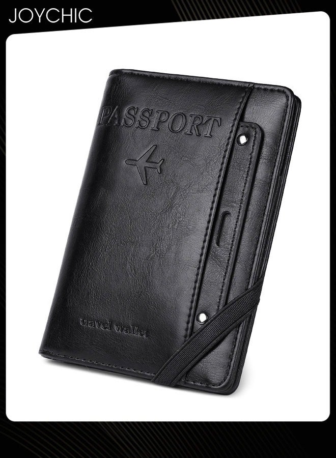 Joychic غطاء جواز سفر متعدد الوظائف للسفر التجاري واقي مستندات منظم تخزين بطاقات عالي السعة - Image 4