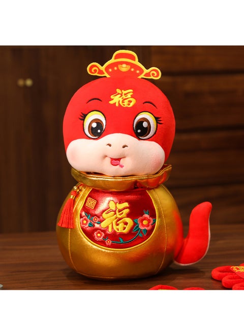 2025 Year Of The Snake Mascot Doll Plush Toy Year Of The Snake Doll Zodiac Pillow Pendant Annual Meeting Gift-Color:Pinyoufu Snake-Height:10~ 12cm [no Invoicing Required]